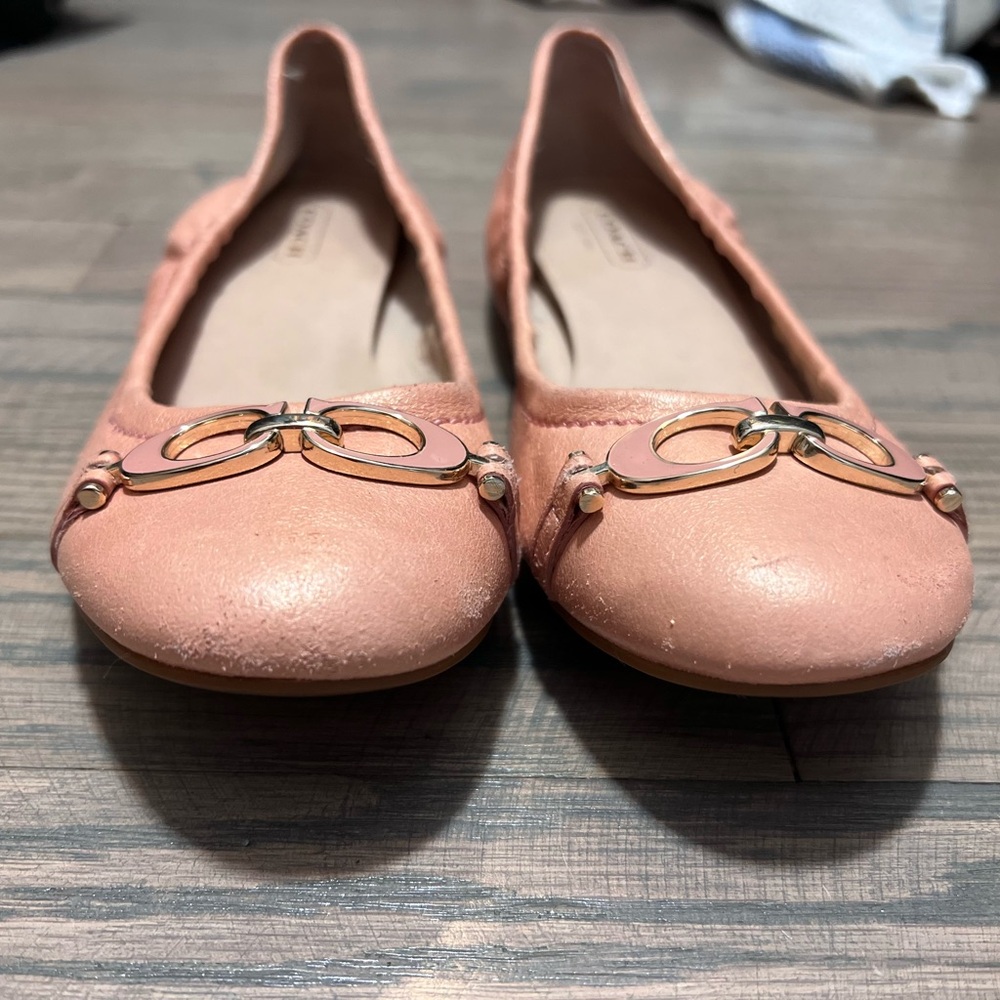 Coach ballet flats women’s shoes size 6 pale pink slip on - Picture 6 of 13
